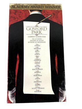 Gosford Park VHS Tape Academy Award-Winning Film 2002 Robert Altman Mystery Dram